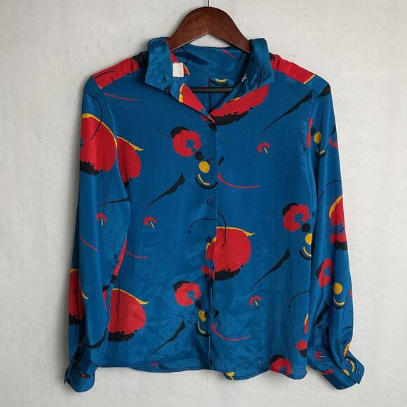 Vintage 80s style Steven Barry Button Up Dress Shirt Size 8 - Picture 2 of 12